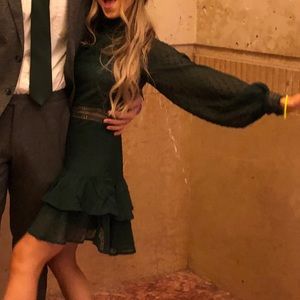 Emerald green cocktail dress